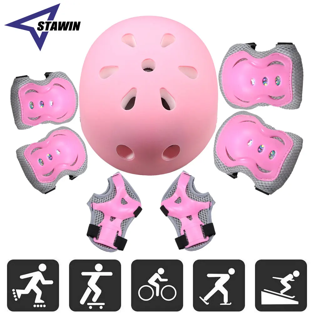 7 шт./компл. детский велосипед – обзор и цена Scooter Helmet Set