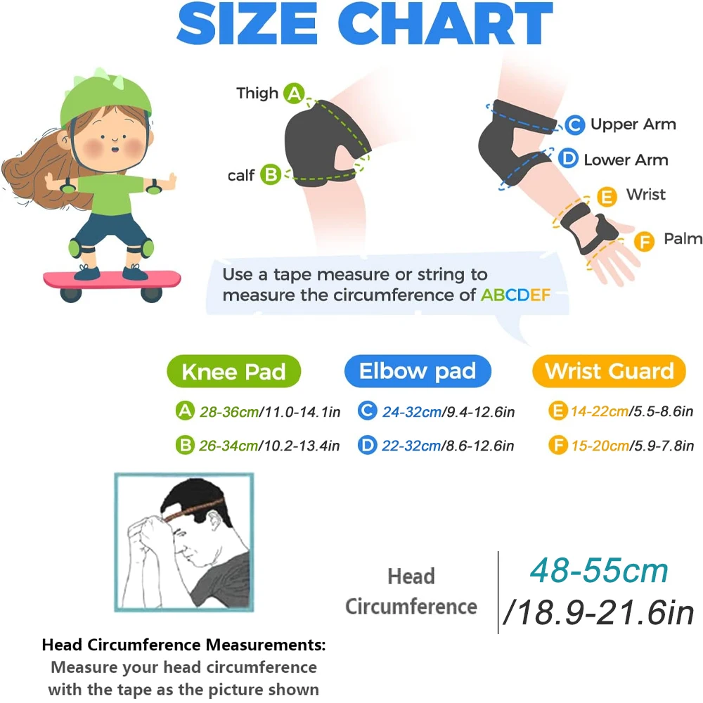 7 шт./компл. детский велосипед – обзор и цена Scooter Helmet Set