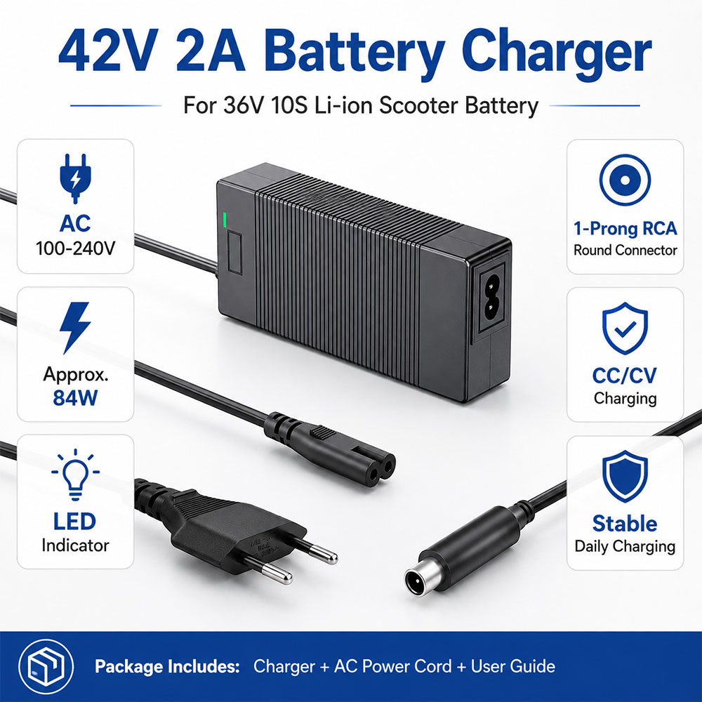 42 в 2 а адаптер питания для з – обзор и цена Electric Scooter Charger