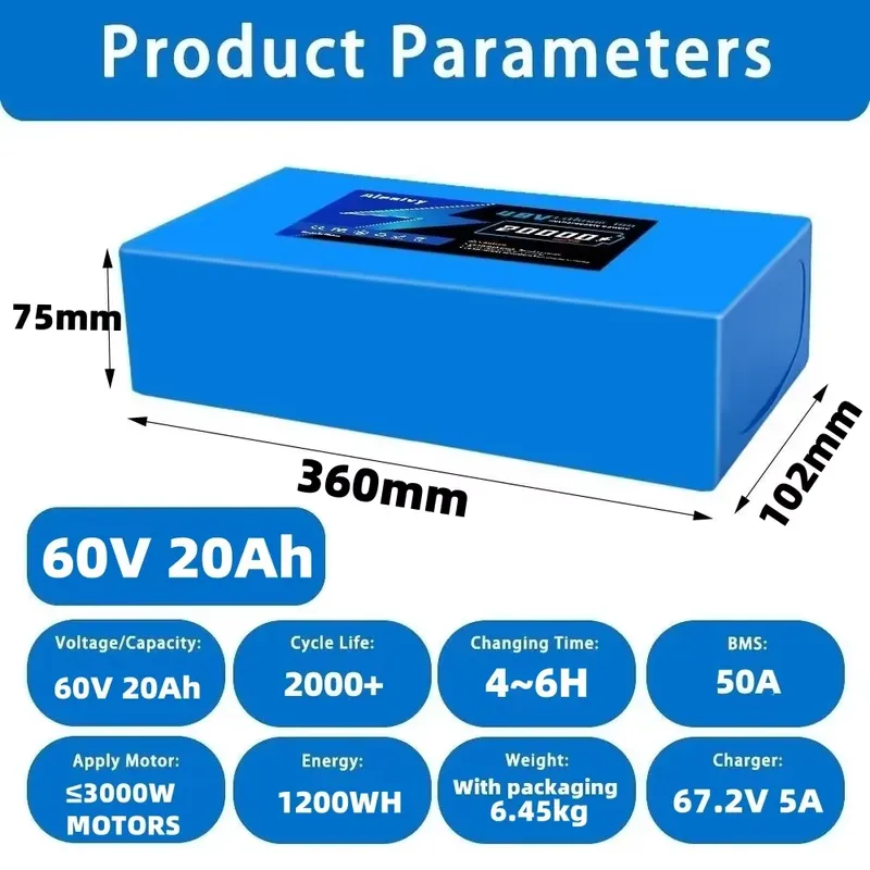   Литиевая батарея 60В 20Ач 30 – обзор и цена 60V 30Ah 21700 Battery Pack
